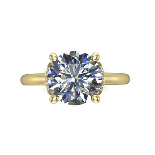 Taylor Round Shape Classic Engagement Ring in 14K Yellow Gold