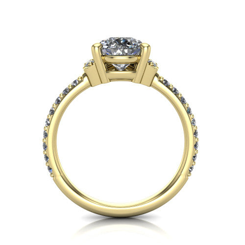 Ana Pear Shape Classic Engagement Ring in 18K Yellow Gold