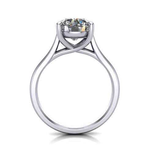 Harlow Round Shape Classic Engagement Ring in Platinum