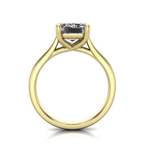 Harlow Emerald Shape Classic Engagement Ring in 14K Yellow Gold