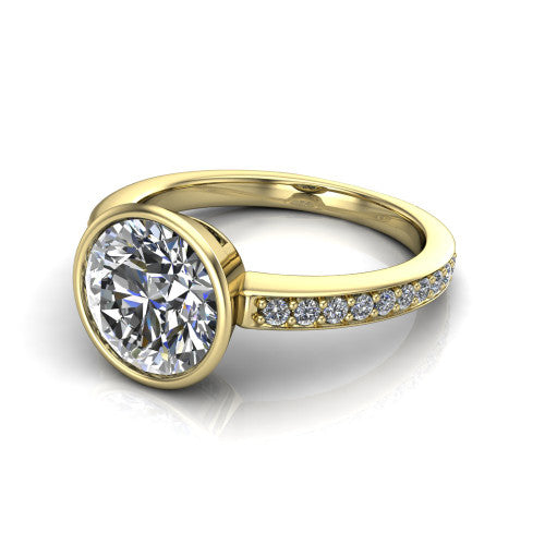 Blair Round Shape Classic Engagement Ring in 14K Yellow Gold