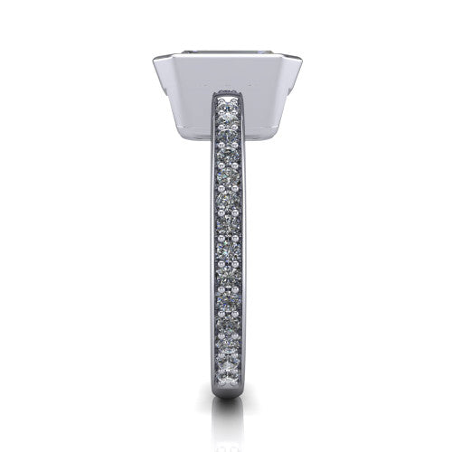 Blair Emerald Shape Classic Engagement Ring in Platinum
