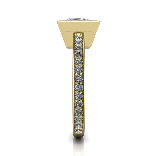 Blair Princess Shape Classic Engagement Ring in 14K Yellow Gold