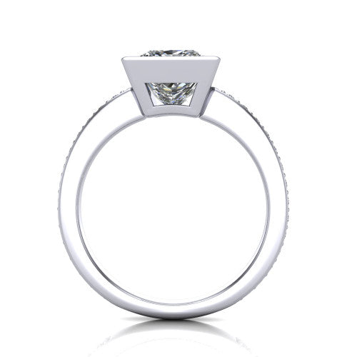 Blair Princess Shape Classic Engagement Ring in Platinum