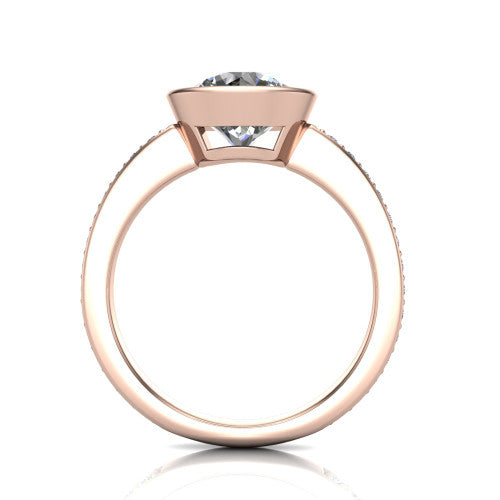 Blair Round Shape Classic Engagement Ring in 14K Rose Gold