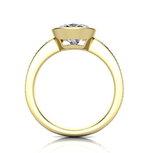 Blair Oval Shape Classic Engagement Ring in 14K Yellow Gold