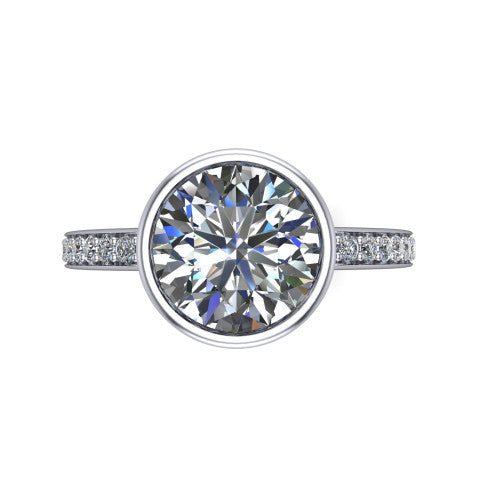 Blair Round Shape Classic Engagement Ring in Platinum