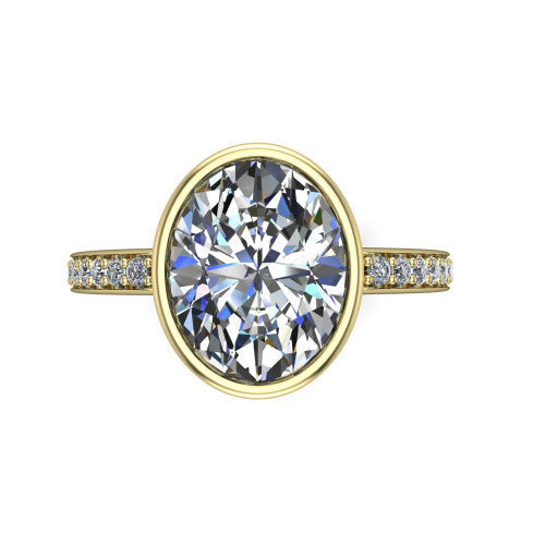Blair Oval Shape Classic Engagement Ring in 14K Yellow Gold