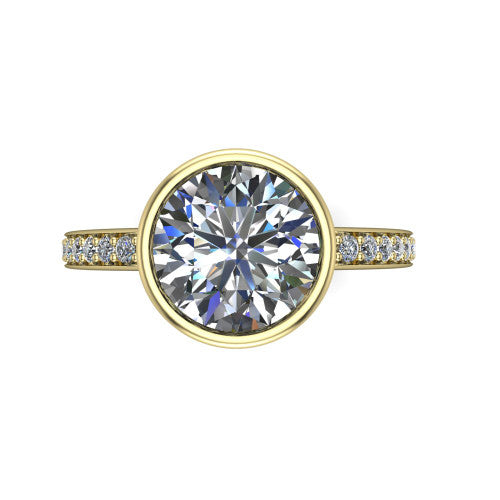 Blair Round Shape Classic Engagement Ring in 18K Yellow Gold