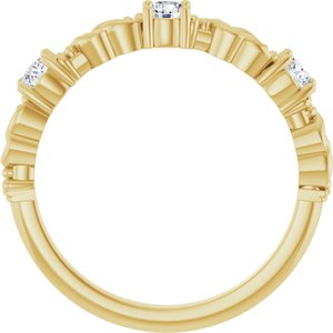 Nature - Cristina - 14K Yellow Gold 1/4 CTW Lab-Grown Diamond Sculptural Anniversary Band