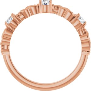 Nature - Cristina - 14K Rose Gold 1/4 CTW Lab-Grown Diamond Sculptural Anniversary Band