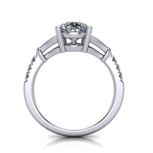 Linnea Pear Shape Classic Engagement Ring in Platinum