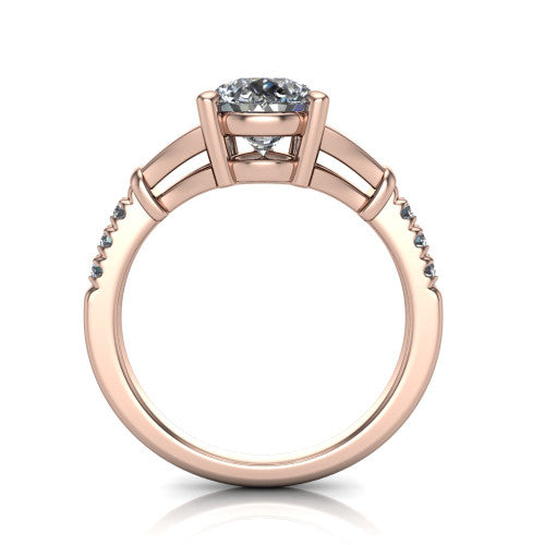 Linnea Pear Shape Classic Engagement Ring in 18K Rose Gold