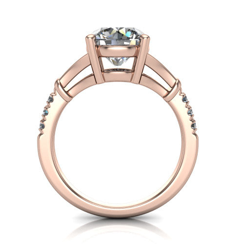Linnea Round Shape Classic Engagement Ring in 14K Rose Gold