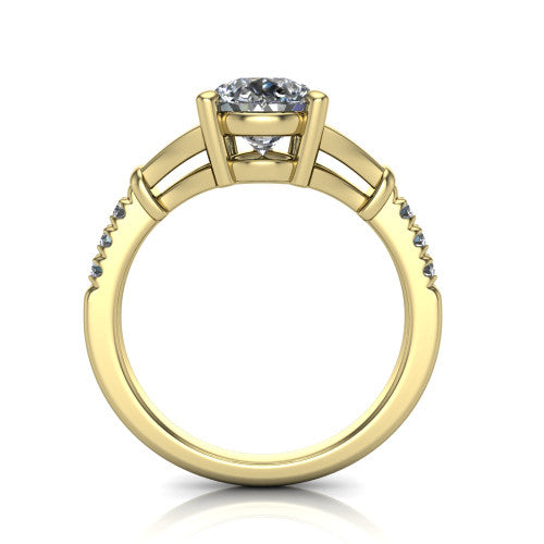 Linnea Pear Shape Classic Engagement Ring in 14K Yellow Gold