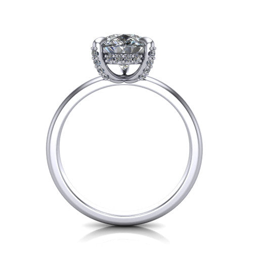 Alaia Pear Shape Classic Engagement Ring in 18K White Gold