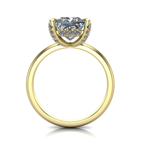 Alaia Princess Shape Classic Engagement Ring in 14K Yellow Gold