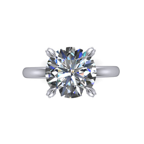 Alaia Round Shape Classic Engagement Ring in Platinum