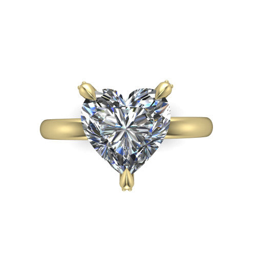 Alaia Heart Shape Classic Engagement Ring in 14K Yellow Gold
