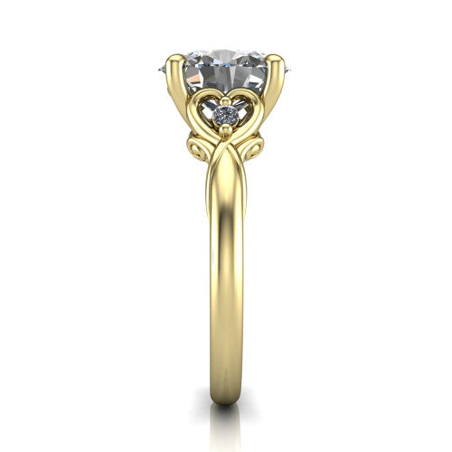 Zephyr Oval Shape Classic Engagement Ring in 18K Yellow Gold