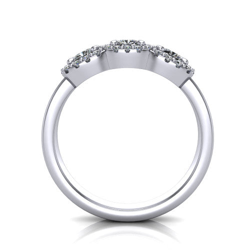 Lilliana Cushion Shape Halo Engagement Ring in 14K White Gold