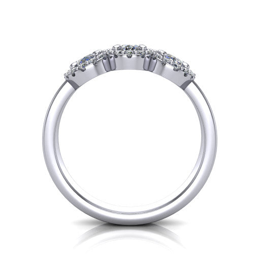 Lilliana Oval Shape Halo Engagement Ring in Platinum