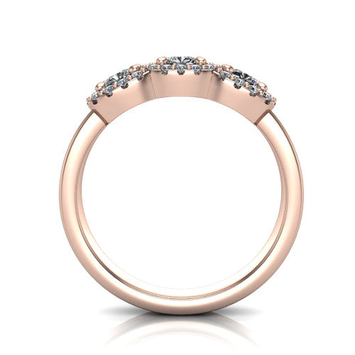 Lilliana Cushion Shape Halo Engagement Ring in 18K Rose Gold
