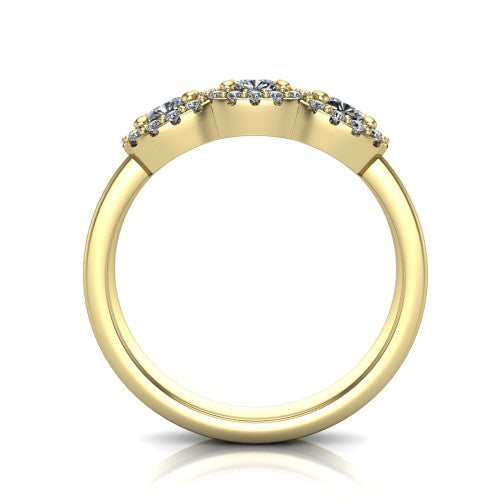 Lilliana Cushion Shape Halo Engagement Ring in 14K Yellow Gold