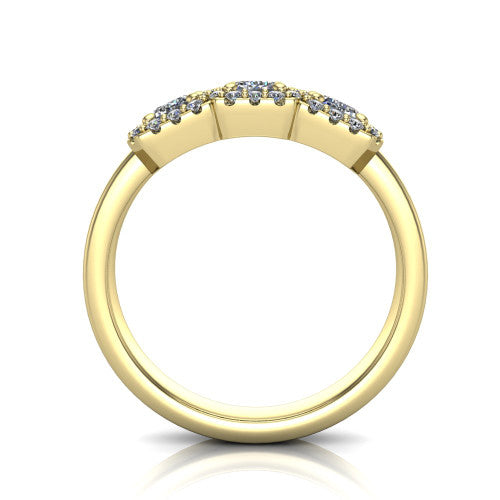 Lilliana Emerald Shape Halo Engagement Ring in 18K Yellow Gold