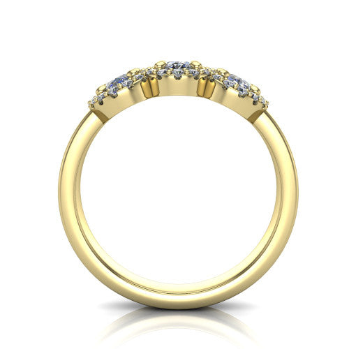 Lilliana Oval Shape Halo Engagement Ring in 14K Yellow Gold