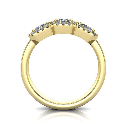 Lilliana Princess Shape Halo Engagement Ring in 18K Yellow Gold
