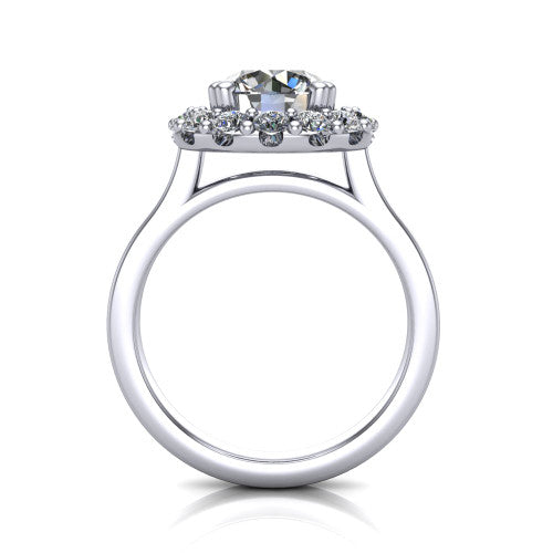 Raelyn Round Shape Halo Engagement Ring in Platinum