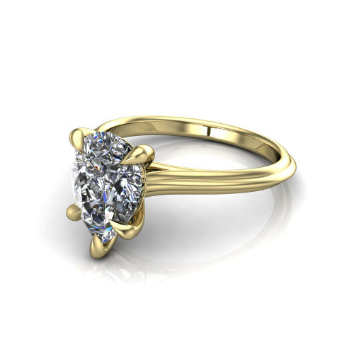Arleia Pear Shape Classic Engagement Ring in 14K Yellow Gold
