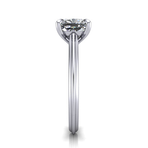 Arleia Cushion Shape Classic Engagement Ring in Platinum