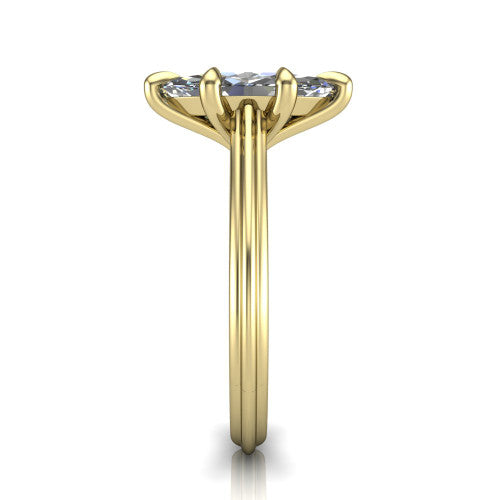 Arleia Marquise Shape Classic Engagement Ring in 14K Yellow Gold