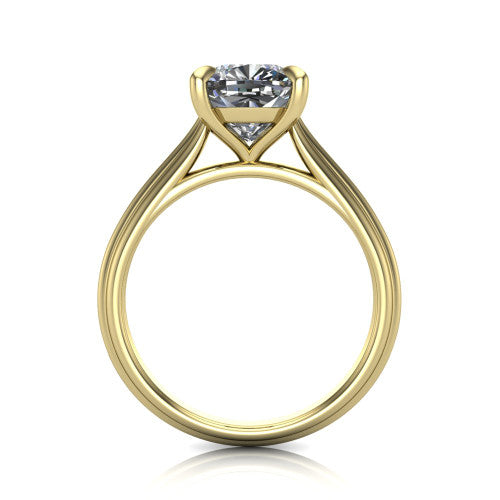 Arleia Cushion Shape Classic Engagement Ring in 18K Yellow Gold
