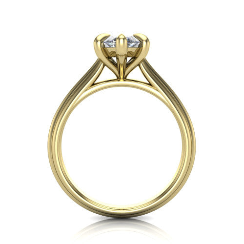 Arleia Marquise Shape Classic Engagement Ring in 14K Yellow Gold