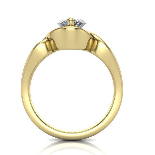 Esme Marquise Shape Classic Engagement Ring in 18K Yellow Gold