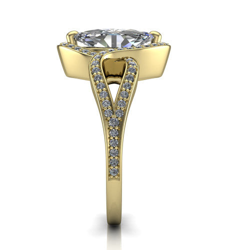 Alivia Marquise Shape Classic Engagement Ring in 18K Yellow Gold