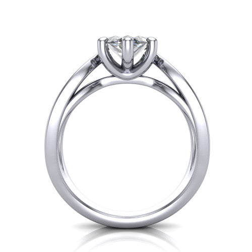 Aisha Marquise Shape Classic Engagement Ring in Platinum