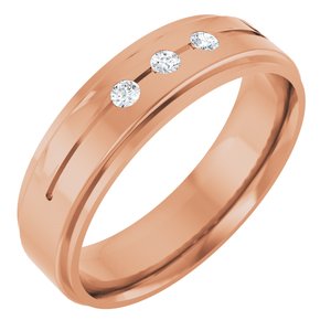 Diamond - Inaya - 14K Rose Gold .08 CTW Natural Diamond Band Size 7