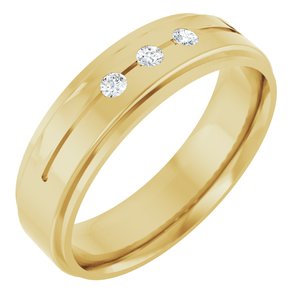 Diamond - Inaya - 14K Yellow Gold .08 CTW Natural Diamond Band Size 7