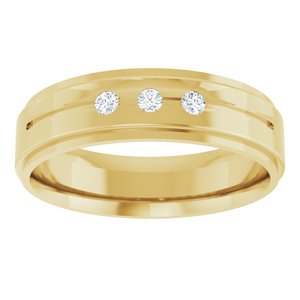 Diamond - Inaya - 14K Yellow Gold .08 CTW Natural Diamond Band Size 7