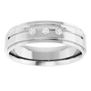 Diamond - Inaya - 14K White Gold .08 CTW Natural Diamond Band Size 7