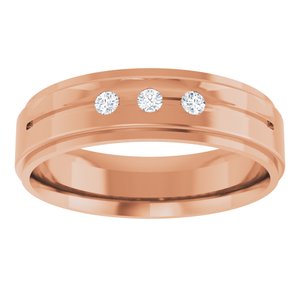 Diamond - Inaya - 14K Rose Gold .08 CTW Natural Diamond Band Size 7