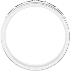 Diamond - Inaya - Platinum .08 CTW Natural Diamond Band Size 7
