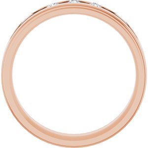 Diamond - Inaya - 14K Rose Gold .08 CTW Natural Diamond Band Size 7