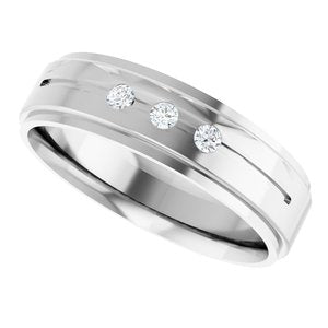 Diamond - Inaya - Platinum .08 CTW Natural Diamond Band Size 7