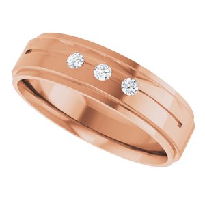 Diamond - Inaya - 14K Rose Gold .08 CTW Natural Diamond Band Size 7