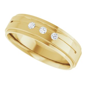 Diamond - Inaya - 14K Yellow Gold .08 CTW Natural Diamond Band Size 7